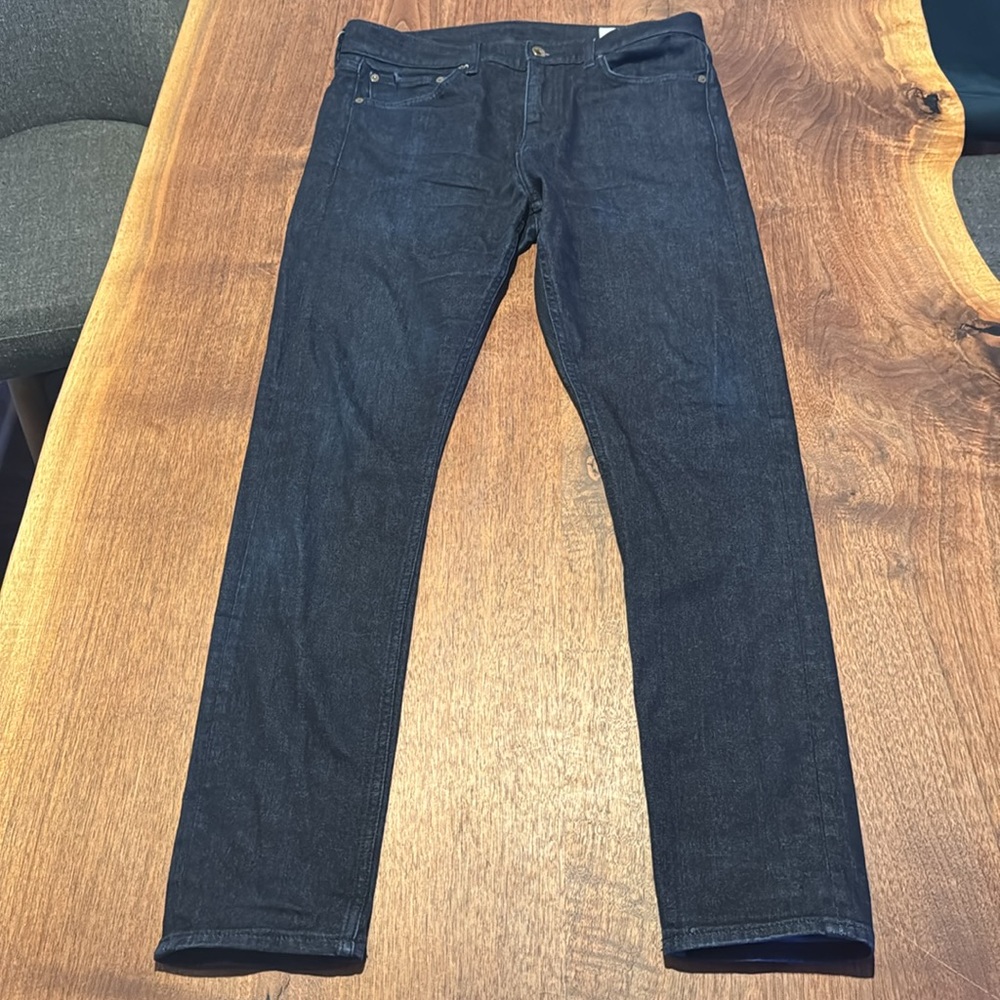 rag & bone Men's Skinny Jeans in Dark Blue